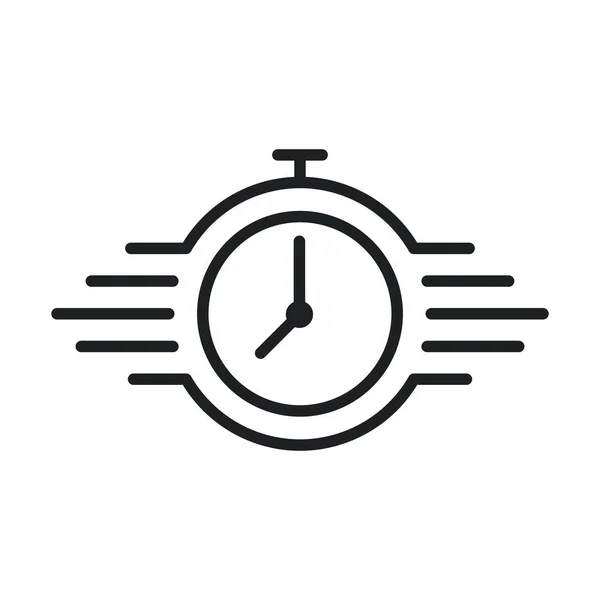 Ikona Szybkiego Zegara Szybki Czas Wektor Szybkiego Zegara Znak Czasowy — Wektor stockowy