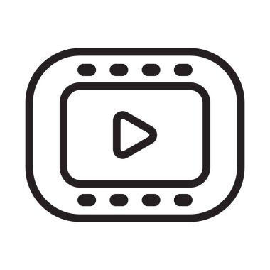 Video Kamera Simgesi Vektör İllüstrasyonu, Video Oyuncu İşareti, Teknoloji Simgesi, Canlı Video Yayın Sembolü, Kamera Kaydı, Film ve Mobil Uygulamalar İçin Multimedya Tasarım Elemanları ve Web Sitesi İllüstrasyonu