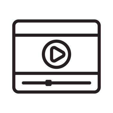 Video Kamera Simgesi Vektör İllüstrasyonu, Video Oyuncu İşareti, Teknoloji Simgesi, Canlı Video Yayın Sembolü, Kamera Kaydı, Film ve Mobil Uygulamalar İçin Multimedya Tasarım Elemanları ve Web Sitesi İllüstrasyonu