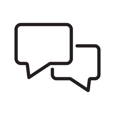 Talk Bubble Simge Vektörü, Konuşma ve Yorum Balonu Kabarcığı İşareti, Konuşan Balon Konuşması İllüstrasyonu, Trendy Sohbet Simgesi Düz Stili, Tartışma Sembolü, Ui UX Tasarımı için Mesaj Elemanı Tasarımı Tasarımı