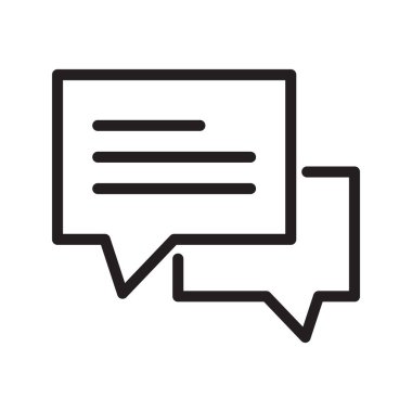 Talk Bubble Simge Vektörü, Konuşma ve Yorum Balonu Kabarcığı İşareti, Konuşan Balon Konuşması İllüstrasyonu, Trendy Sohbet Simgesi Düz Stili, Tartışma Sembolü, Ui UX Tasarımı için Mesaj Elemanı Tasarımı Tasarımı