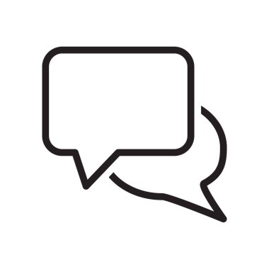 Talk Bubble Simge Vektörü, Konuşma ve Yorum Balonu Kabarcığı İşareti, Konuşan Balon Konuşması İllüstrasyonu, Trendy Sohbet Simgesi Düz Stili, Tartışma Sembolü, Ui UX Tasarımı için Mesaj Elemanı Tasarımı Tasarımı