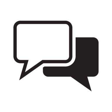 Talk Bubble Simge Vektörü, Konuşma ve Yorum Balonu Kabarcığı İşareti, Konuşan Balon Konuşması İllüstrasyonu, Trendy Sohbet Simgesi Düz Stili, Tartışma Sembolü, Ui UX Tasarımı için Mesaj Elemanı Tasarımı Tasarımı
