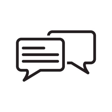 Talk Bubble Simge Vektörü, Konuşma ve Yorum Balonu Kabarcığı İşareti, Konuşan Balon Konuşması İllüstrasyonu, Trendy Sohbet Simgesi Düz Stili, Tartışma Sembolü, Ui UX Tasarımı için Mesaj Elemanı Tasarımı Tasarımı