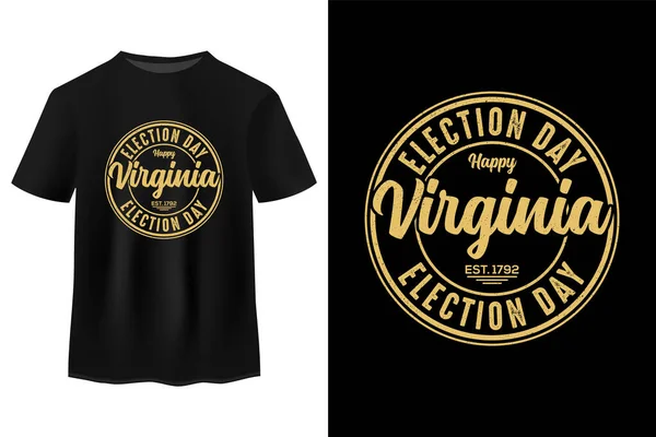 Amerika Birleşik Devletleri 'nde mutlu seçim günleri T-shirt tasarımı ve klasik tişörtler 7 Kasım Salı günü siyah tişörtler üzerine vektör illüstrasyonunda
