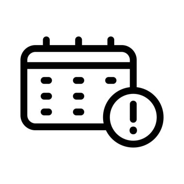 Takvim Uyarı Simgesi, Uyarı İşareti, Zaman Yönetimi Sembolü