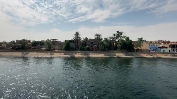 Подорож Кораблі Річці Ніл Єгипет — стокове відео