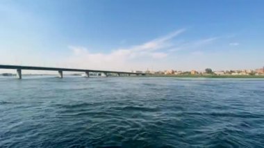 BRIDGE OVER THE NILE RIVER IN EGYPT TIMELAPSE