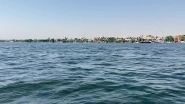 Navigating the blue waters of the Nile River in Egypt