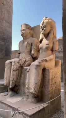 Ramses II and Nefertari in the Luxor Temple.