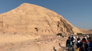 we enter Abu Simbel and the Temple of Ramses II appears in