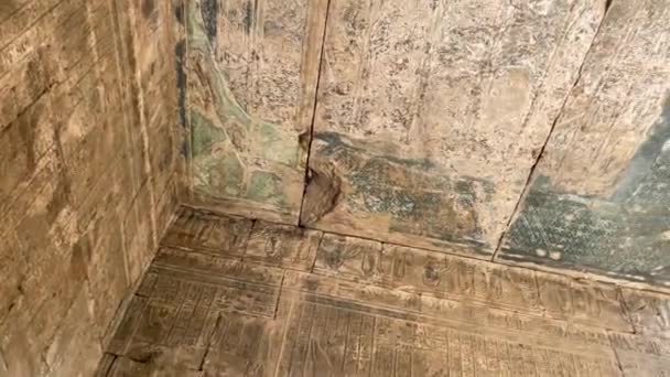 Decoration Ceiling Temple Edfu — Vídeo de Stock