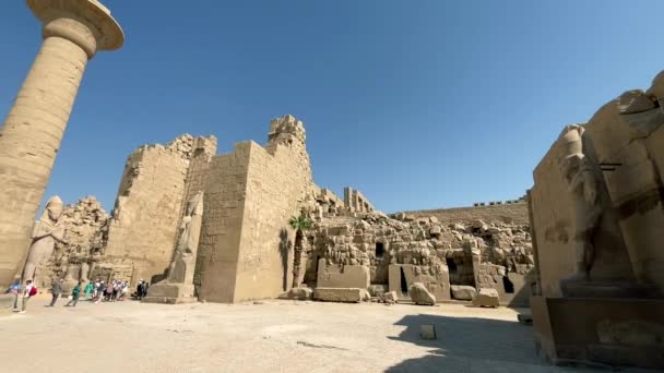 Luxor Temple Interior Courtyard — Vídeos de Stock
