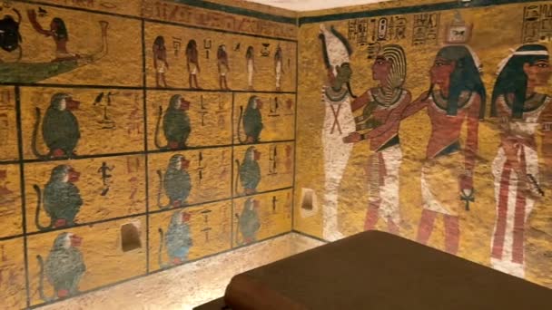 Interior Tutankhamun Tomb — Stockvideo