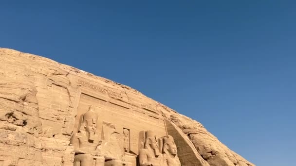 Храм Рамсеса Абу Симбеле — стоковое видео