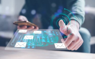 Parmak izi taraması ve biyometrik kimlik doğrulaması, kişisel verilere ulaşmak için biyometrik işlemler. Dijital programların izlenmesi ve güvenlik taraması siber gelecekçi uygulamalar