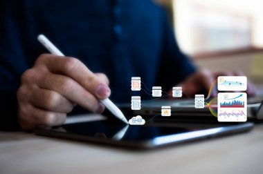 Ai teknolojisi, dijital dönüşüm değişim yönetimi, internet. yeni teknoloji büyük veri ve iş süreci stratejisi, müşteri hizmetleri yönetimi, bulut hesaplama, akıllı endüstri