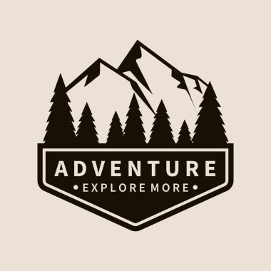 mountain logo design vector illustration, outdoor adventure .