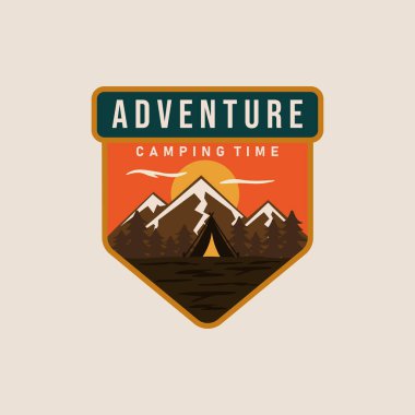 mountain logo design vector illustration, outdoor adventure .