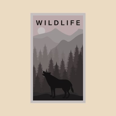 Wildlife minimalistic print poster collection design