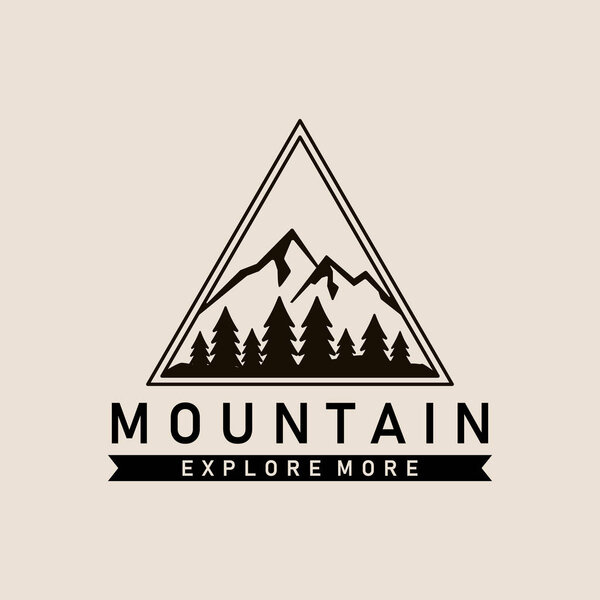 mountain logo design vector illustration, outdoor adventure .