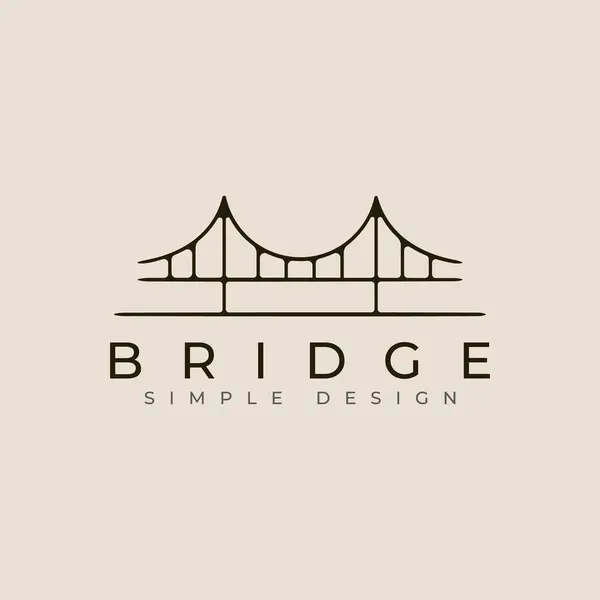 Köprü çizgisi resim simgesi ve simgesi, vektör illüstrasyon minimalist tasarımı oluşturma