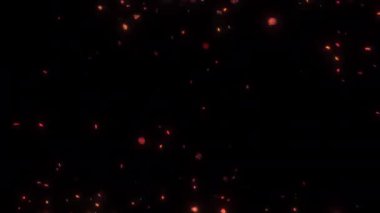 Kırmızı ve siyah parçacıkların soyut arkaplanı. 3d oluşturma