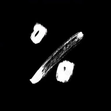 Alfabe harfiyle siyah fırça darbesi ve izole bir arka plan. el çizimi.