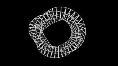 Siyah arkaplanda beyaz spiral