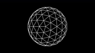 Küre teli, noktalı hologram örgüsü. Dijital vektör bağlantısı. dijital teknoloji konsepti. 3d oluşturma