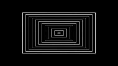 Minimum siyah ve beyaz dikdörtgen dalga animasyonu pürüzsüz hareket halinde. 4K çözünürlüklü modern video arkaplan, kaplamalar ve şık dijital tasarım projeleri için mükemmel.