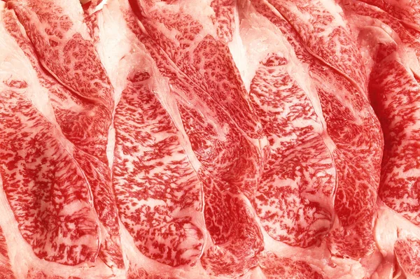 Rauw Rundvlees Een Witte Achtergrond — Stockfoto