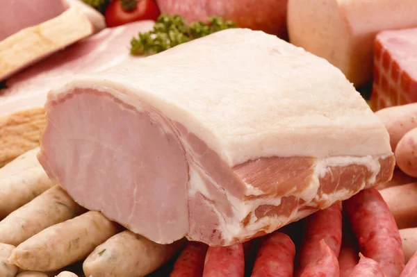Daging Babi Mentah Dengan Sayuran — Stok Foto