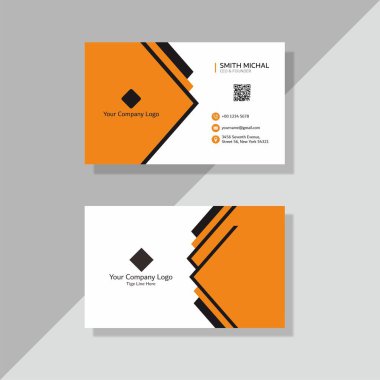 Minimalist modern and simple clean layout business card print template