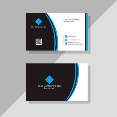vector illustration business card with visiting place template. stationery design element