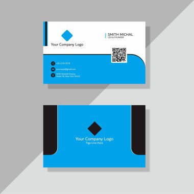 Free vector blue elegant corporate card