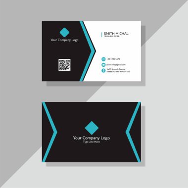 business card with abstract modern background vector illustration design