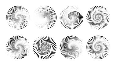 Spiral, dönme elementi, element. Sarmal, volt, şekil vektör çizimi stoğu - yarım ton klip- sanat grafikleri
