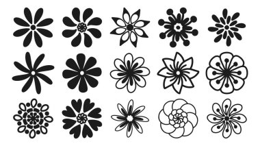 Çiçek simgeleri koleksiyonu