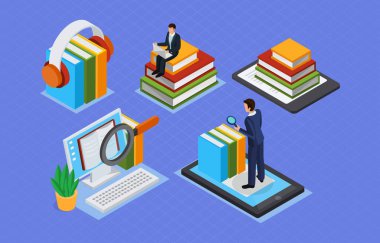 izometrik ofis ve eğitim konsepti