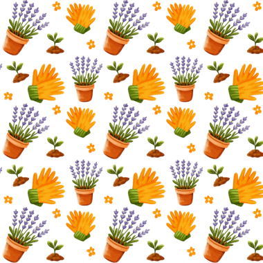 El boyası Bahçe Temalı Sulama Kutusu, Eldiven, Lavanta, Tohum