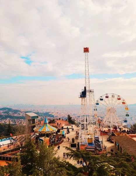 View over Barcelona from an Amusement Park