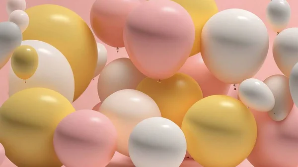 Bunch of balloons floating in the air background