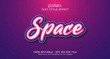 White Space Text Style Effect, Editable Text Effect