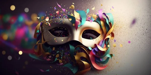 colorful carnival party mask background
