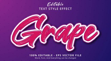 Grape text effect, editable text effect