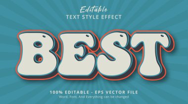 Editable text effect, Best text on vintage color style effect