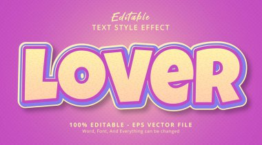 Loved text on headline romantic effect, editable text effect