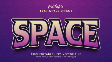 Editable Text Effect, Space text on headline gaming style effect