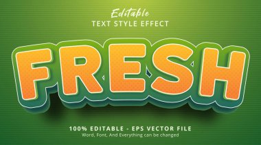Editable text effect, Fresh text on vegan style with nature color